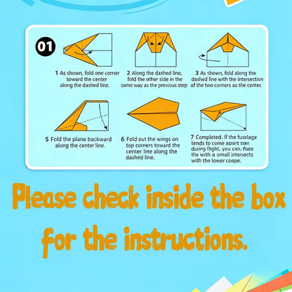 36-Piece Handcrafted Creative Paper Airplane Origami Kit – 3D Educational DIY Folding Set for Kids