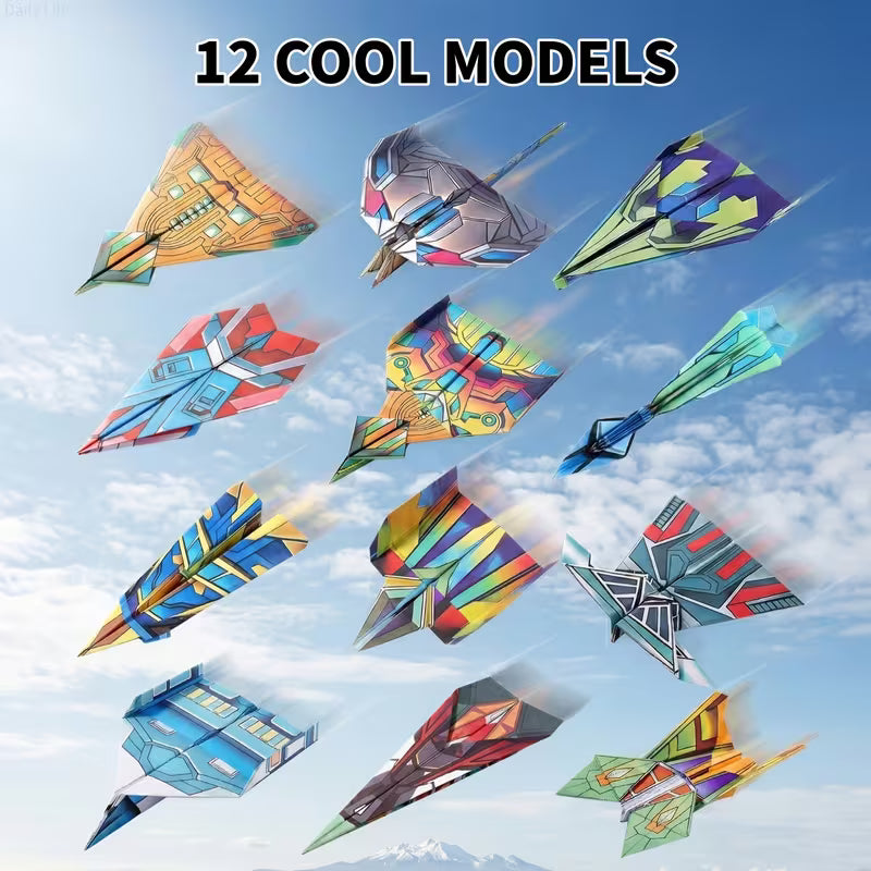 36-Piece Handcrafted Creative Paper Airplane Origami Kit – 3D Educational DIY Folding Set for Kids