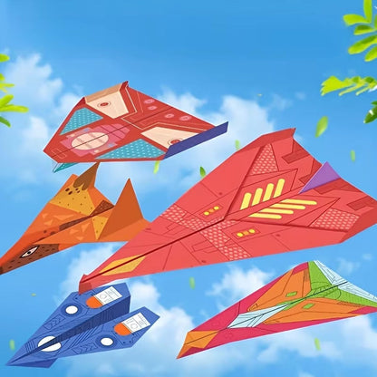 36-Piece Handcrafted Creative Paper Airplane Origami Kit – 3D Educational DIY Folding Set for Kids