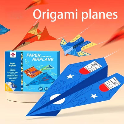 36-Piece Handcrafted Creative Paper Airplane Origami Kit – 3D Educational DIY Folding Set for Kids